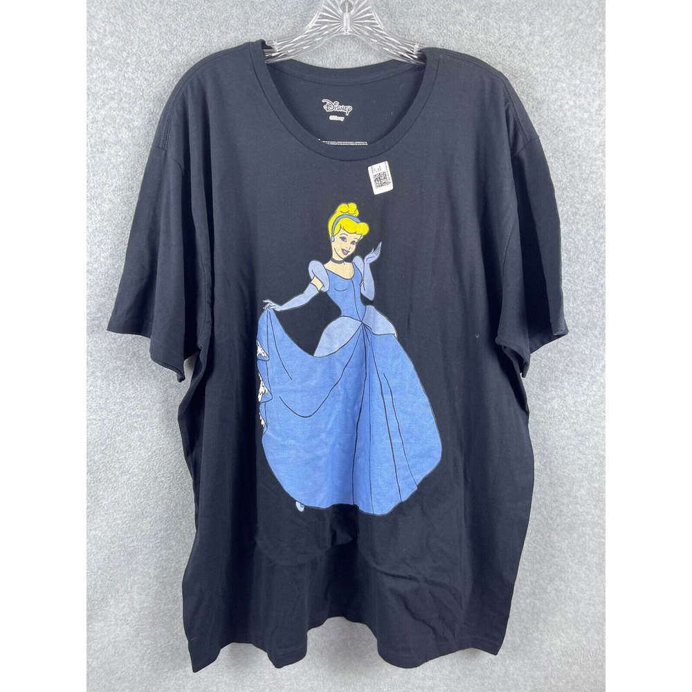 Disney‎ CInderella Shirt Size 2XL Gray Short Sleeve Tee Fairy Tale Princess